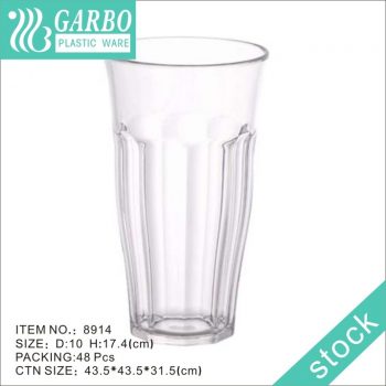 Flower design 25oz clear plastic PC mixing cup for beer drinking