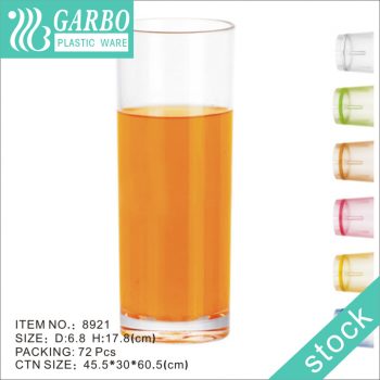 Promotion 18cm tall polycarbonate high ball glass cup 16oz