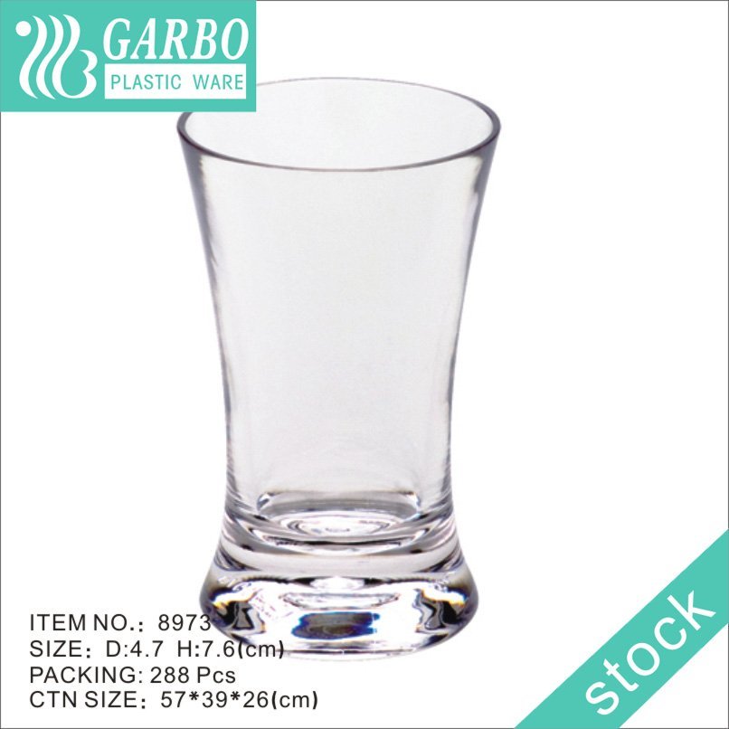 Garbo copo de vidro transparente para todos os fins design de círculo de policarbonato
