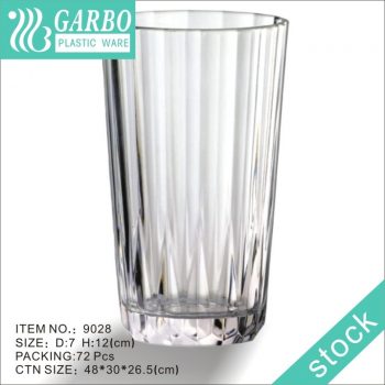 China 300ml clear polycarbonate tumbler with diamond design