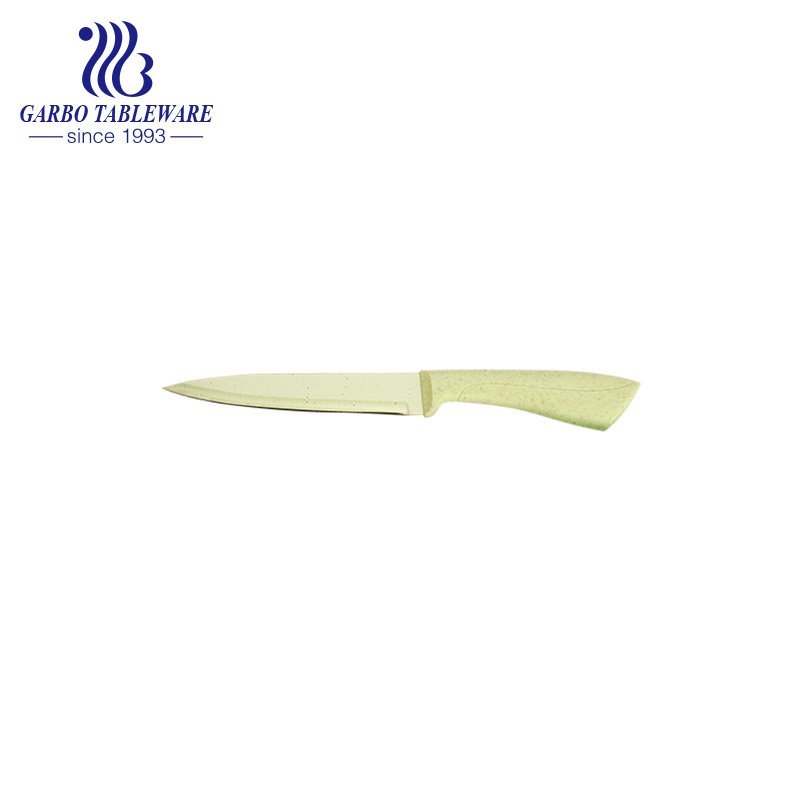 Cuchillo de cocina colorido modificado para requisitos particulares del acero inoxidable 420 del cuchillo de cocina del estilo moderno de la caja de regalo