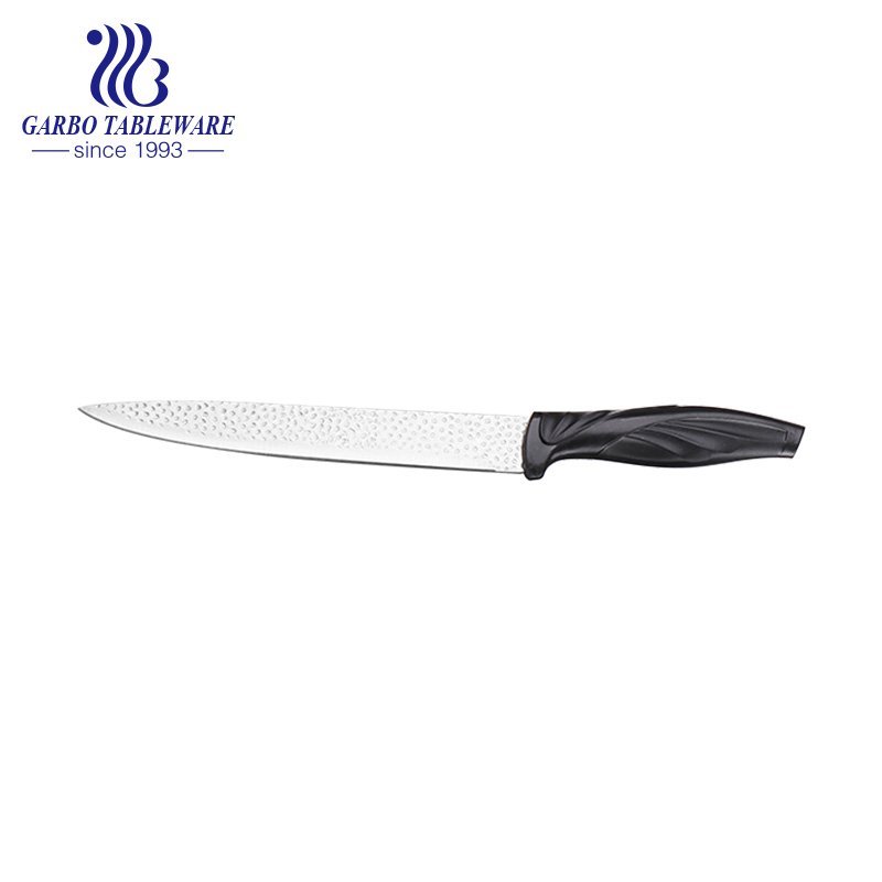 Proveedor de fábrica al por mayor Customzied Color Logo Pendiente Cuchillo cortador de cocina profesional negro