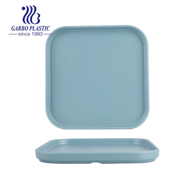Strong Durable Plastic Elegant Blue Melamine Serving Plates for Indoor and Outdoor Use