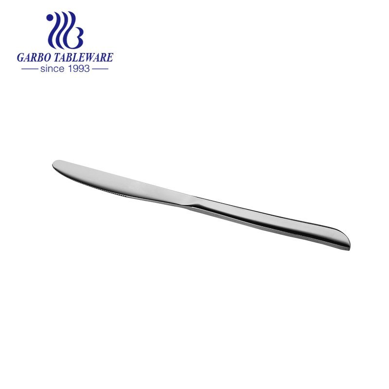 Garbo Tableware Food Service Glossy Sliver Dinner Knife