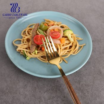 High-end wooden design plastic handle fork stainless steel fork