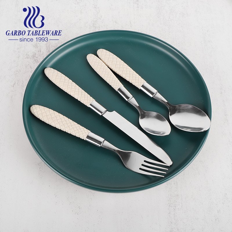 Eco-friendly And Healthy Stainless Steel Fork With White PP Handle Ideal for Travel Lunch Box and Camping