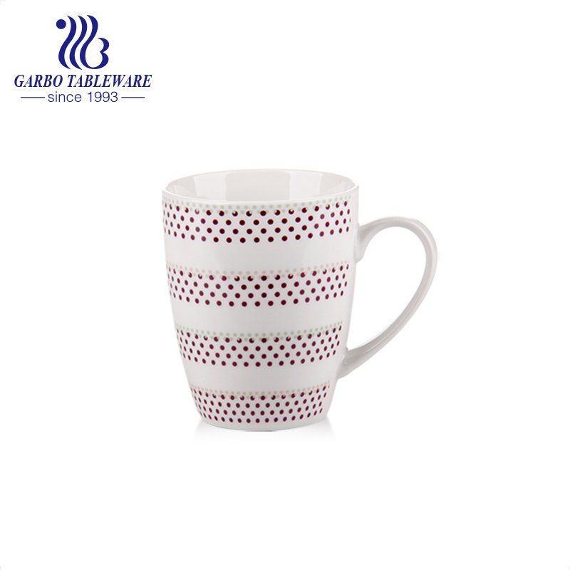 Caneca de porcelana cerâmica óssea de alta qualidade decorativa personalizada clássica canecas de água de porcelana definida com impressão de copos