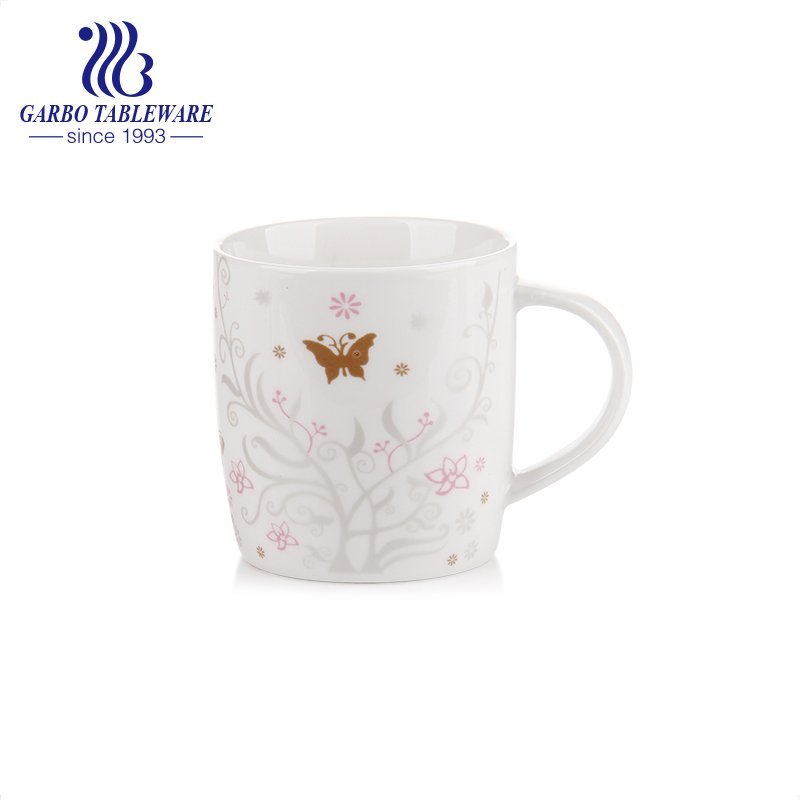 Branco de design personalizado de impressão Caneca de água de cerâmica canecas de bebida de porcelana New bone china bebidas de alta qualidade ware