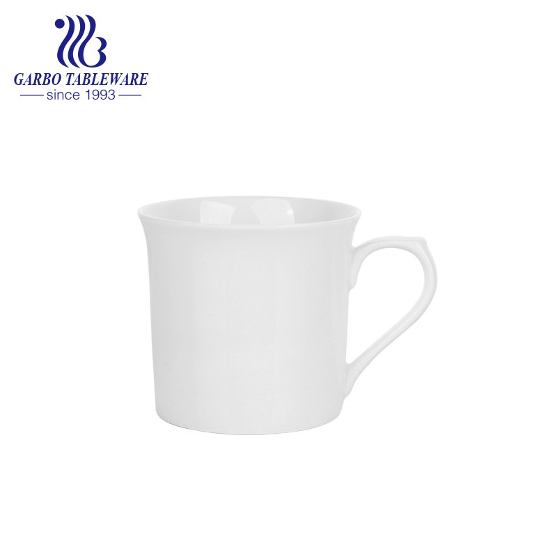 Conjunto de canecas de café em cerâmica branca transparente nova canecas de porcelana de osso logotipo personalizado utensílios de bebida de porcelana