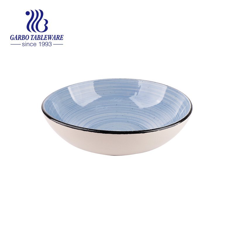 850ml ceramic bowl with outside flower decal for wholesale