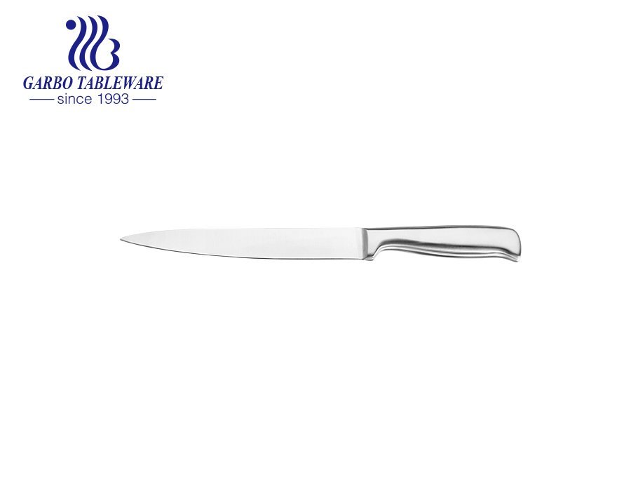 Cuchillo de rebanador único de diseño moderno de utensilios de cocina personalizados de proveedores de fábrica con mango de cortina