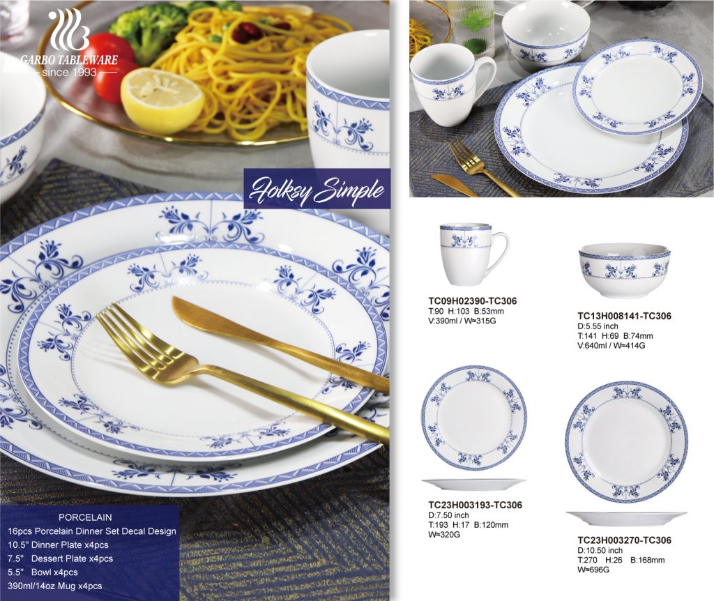 Nouvelle vaisselle en porcelaine design