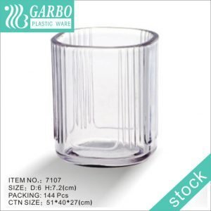 Promoção shot glass de policarbonato transparente com design para restaurante