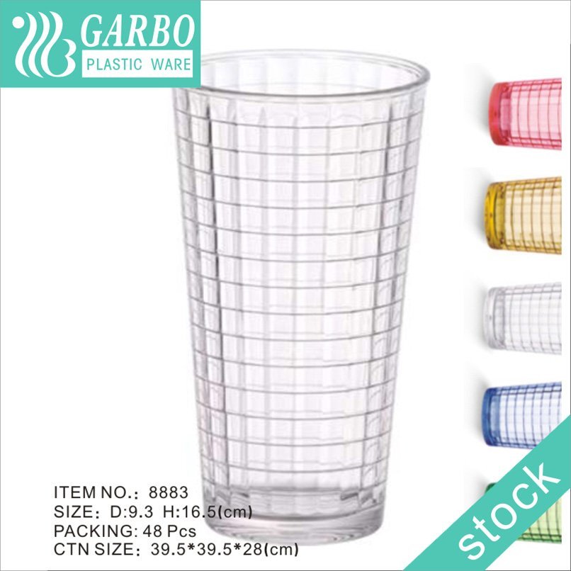 Unbreakable green 20cm tall large polycarbonate drinking cup with thick bottom