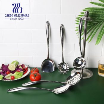 Conjunto de utensílios de cozinha de aço inoxidável antiaderente 201 ss polonês espelho conjunto de utensílios de cozinha conjunto de utensílios de cozinha