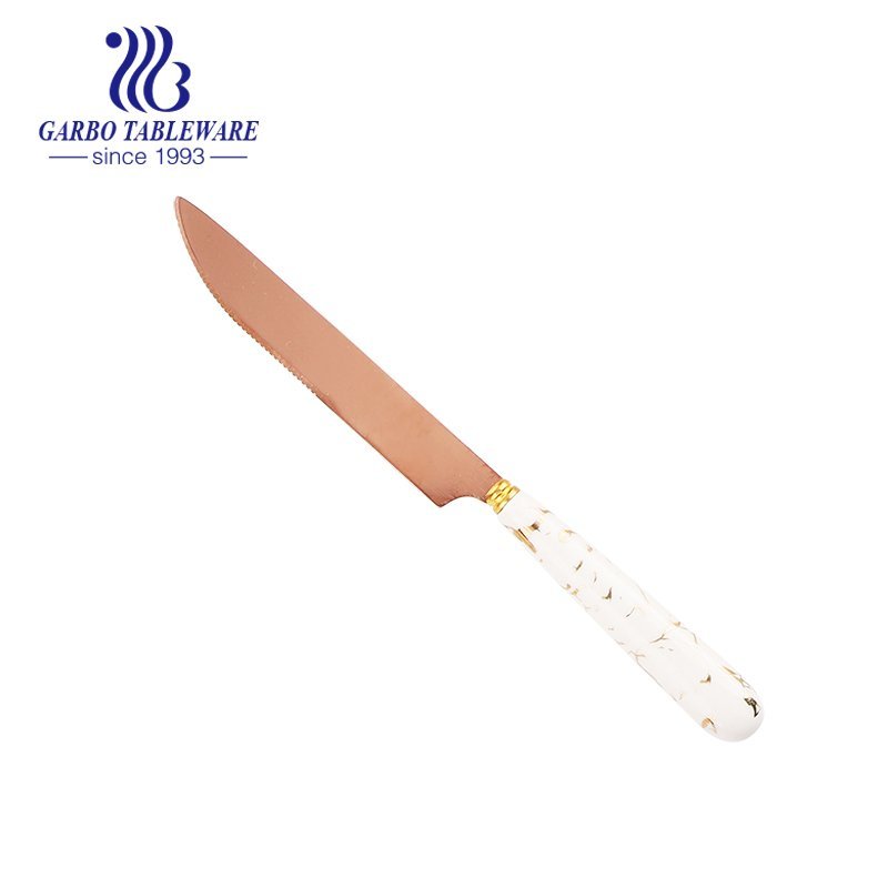 Yuvarlak kenarlı seramik saplı tereyağı serpme bıçağı