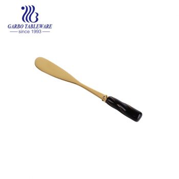 Ceramic handle butter spreader knife with round edge