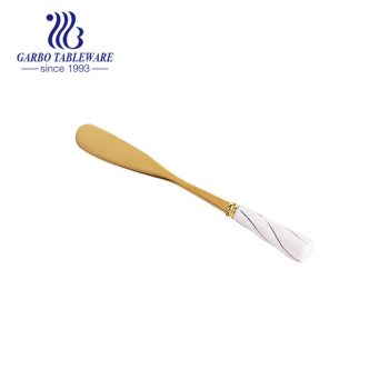 Ceramic handle stainless steel butter cheese spreader for kitchen daily spreader knife