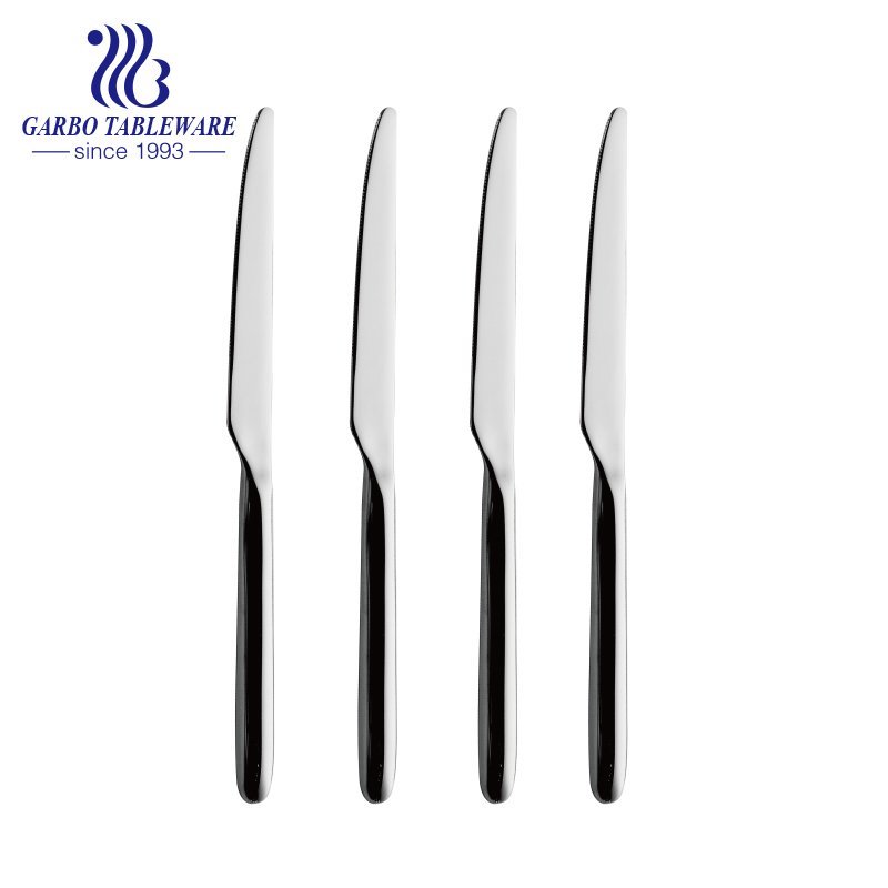 Basics stainless steel dinner knives with round edge dishwasher safe