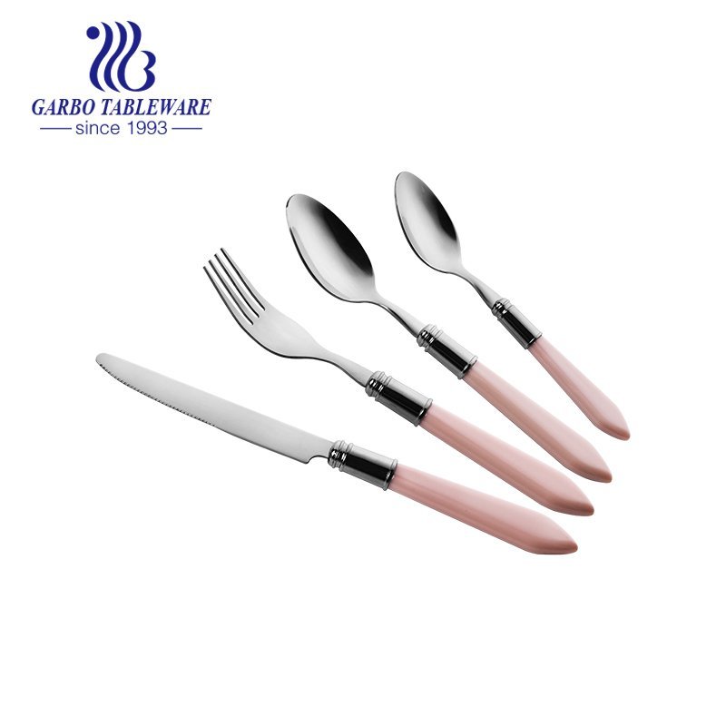 Stainless steel silverware plastic handle table knife for daily use and party