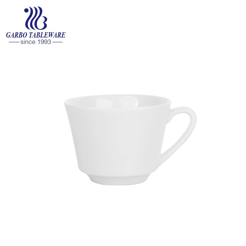 Logotipo personalizado com impressão de caneca de cerâmica branca clara para beber café expresso canecas com alça clássica xícaras de porcelana novas xícaras de porcelana de osso