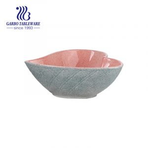 Venda tigela em forma de coração de cerâmica durável com capacidade de 400ml