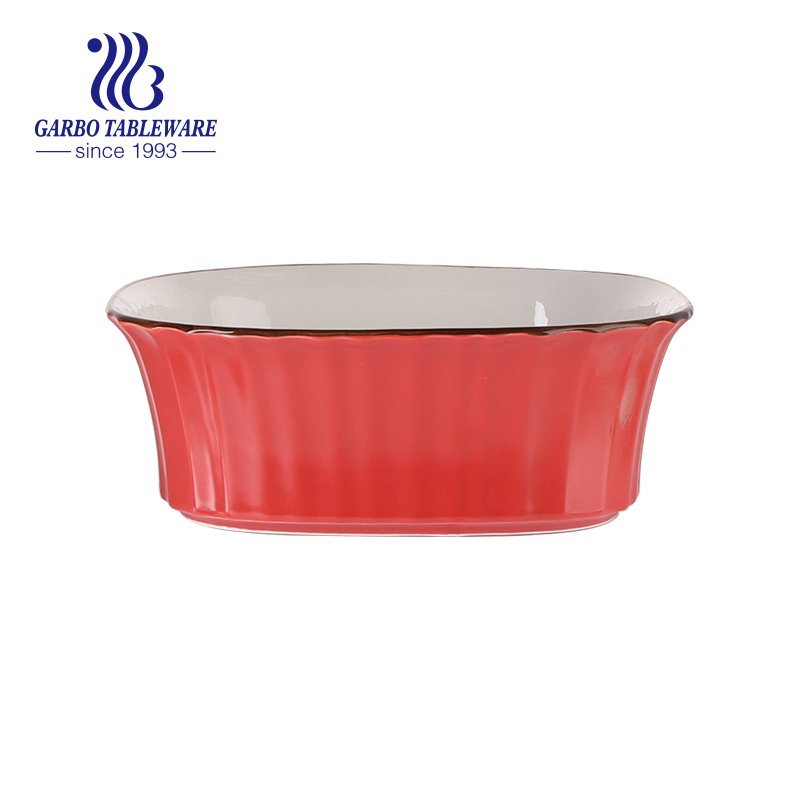 Golden rim series of 800ml durable pocerlain bowl with lotus shape for sale