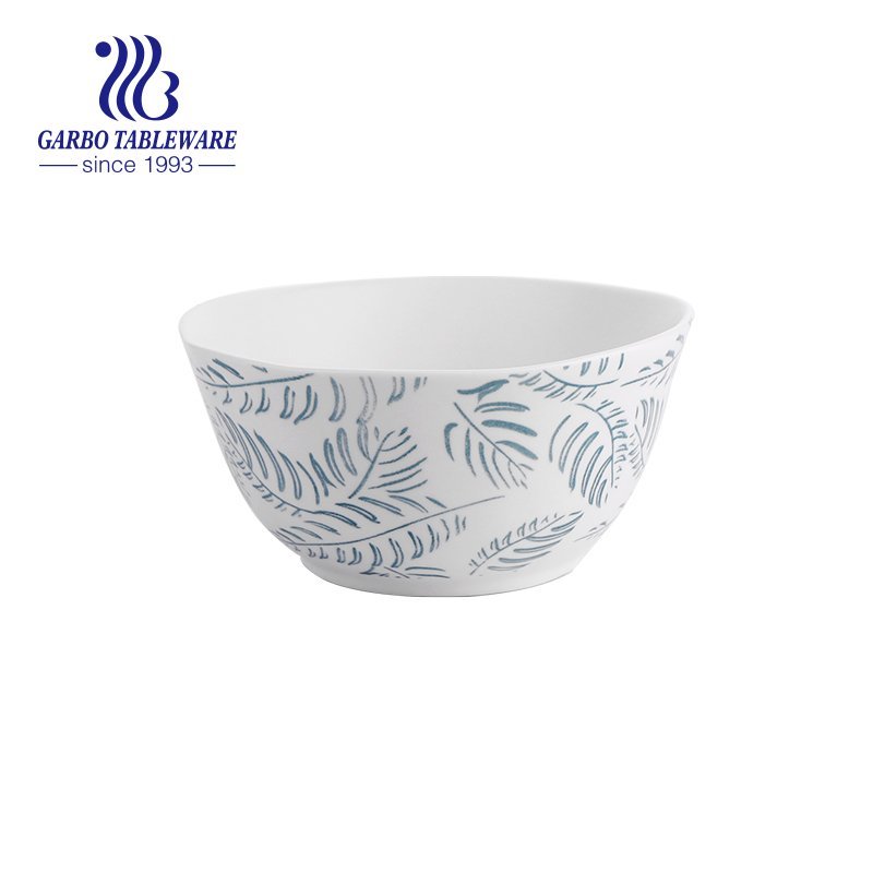 Ceramic bowl 320ml with outside decal forest style for rice eating