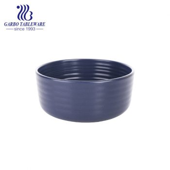 Tigela de cerâmica azul esmaltada de fornecimento direto da fábrica chinesa