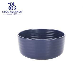 Ceramic bowl blue color glazed from chinese factory direct supply