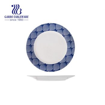 Etiqueta única al por mayor que imprime la placa plana del postre de la porcelana de la categoría alimenticia de 7.5inch