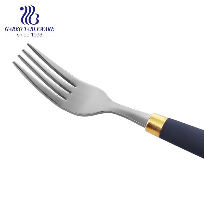 430 Premium stainless steel 24 pcs wood grain plastic handle flatware set mirror polished cutlery set service 6