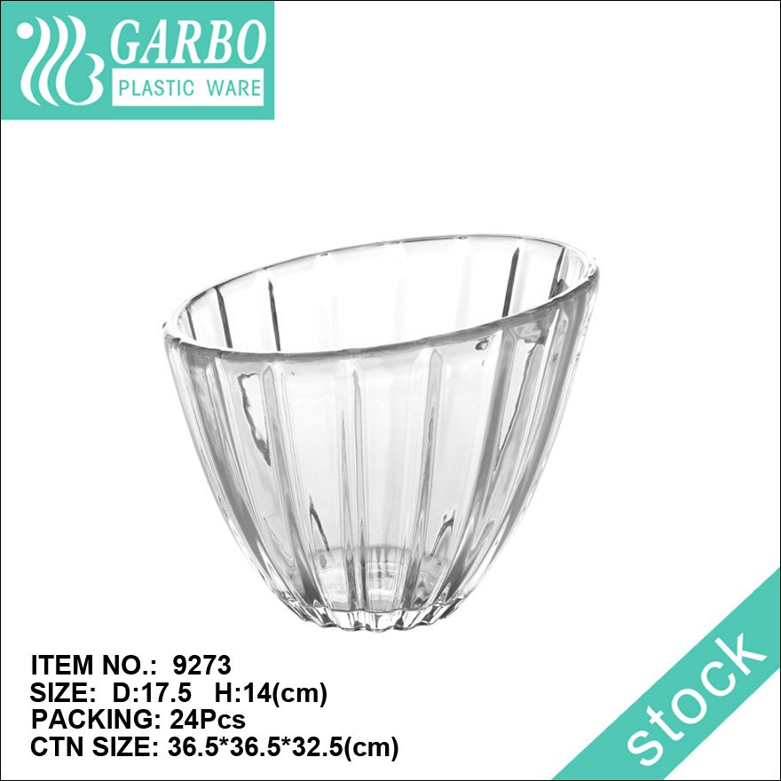 plastic bowl with engraved strain pattern for home table use