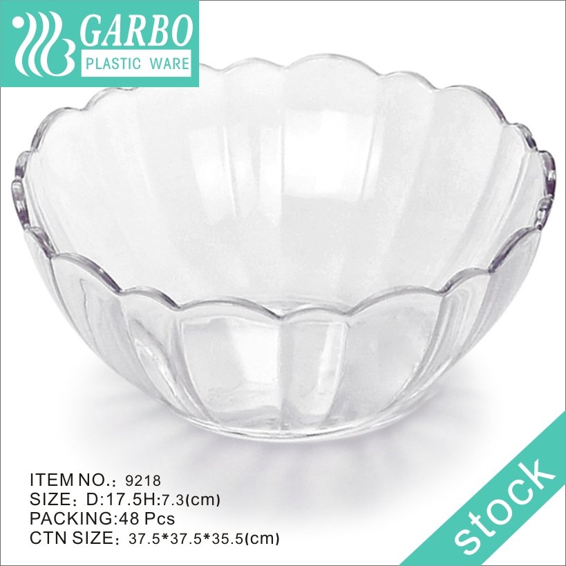 Classical unbreakable mixing salad fruit plastic bowl with engraved strain pattern for home table use
