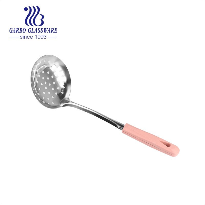 Melhor preço conjunto de utensílios de cozinha de fábrica yanjiang 201 ss utensílios de cozinha de alta qualidade com tampa de cores personalizadas pp