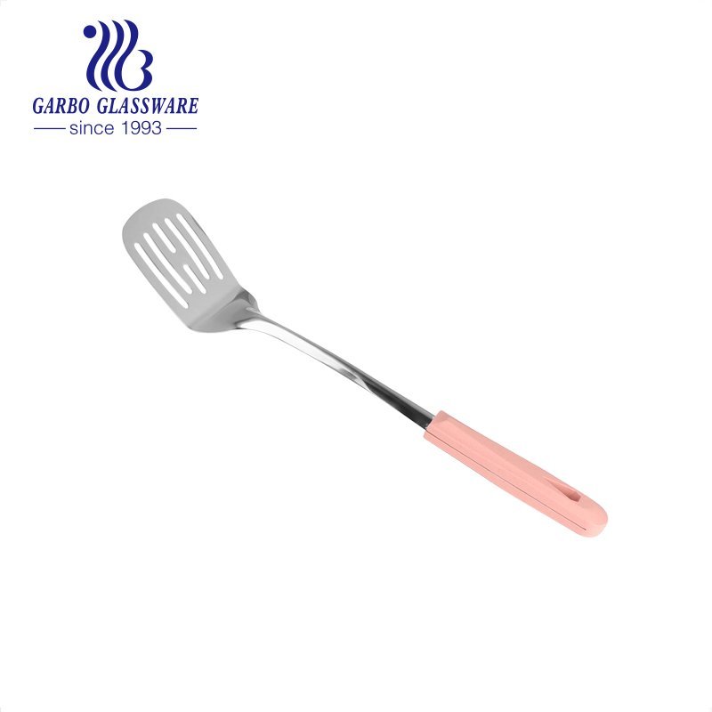 PP custom colors lid Yanjiang Factory Kitchen Utensil Set 201 ss high quality Cooking Utensils of Soup Spoon Ladle