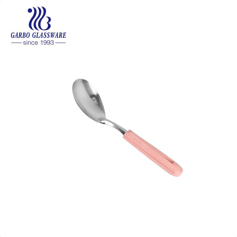 PP custom colors lid Yanjiang Factory Kitchen Utensil Set 201 ss high quality Cooking Utensils of Soup Spoon Ladle