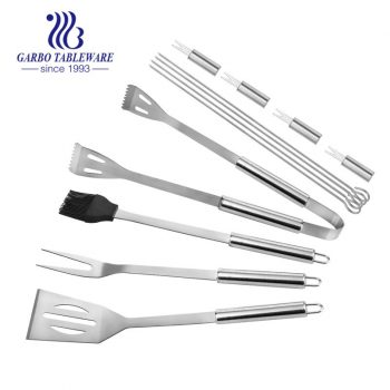 Garbo BBQ Grill Accessories Set for Outdoor Enthusiast 12PCS Grilling Utensils Tools Set, Stainless Steel BBQ Tools Gift with Spatula, Tongs, Skewers for Barbecue, Camping, Kitchen