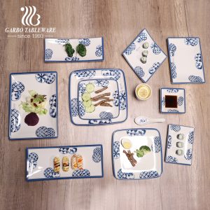 Food safe strong plastic durable melamine dinnerware plates for indoor and outdoor events