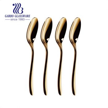 Factory wholesale 304SS PVD Golden Tablespoons Premium Stainless Steel Spoons Silverware Spoons