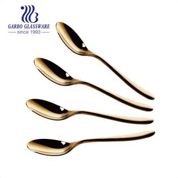 304SS PVD Golden Titanium Plating Silverware Premium Stainless Steel Spoons Flatware set
