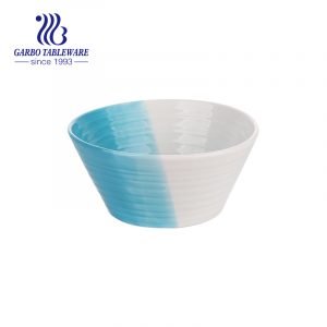 370ml mixed color glazed bowl with cylinder shape for wholesale