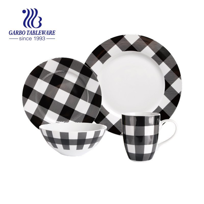 Conjunto de jantar de porcelana de design folclórico azul