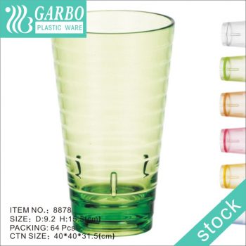Promoción taza de vidrio de policarbonato verde para beber de 20 oz