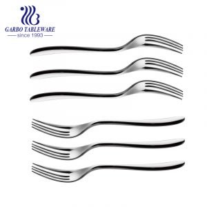 High-end and modern silver stainless steel dinner fork for restaurant hotel wedding party banquet leisure bar and any important events
