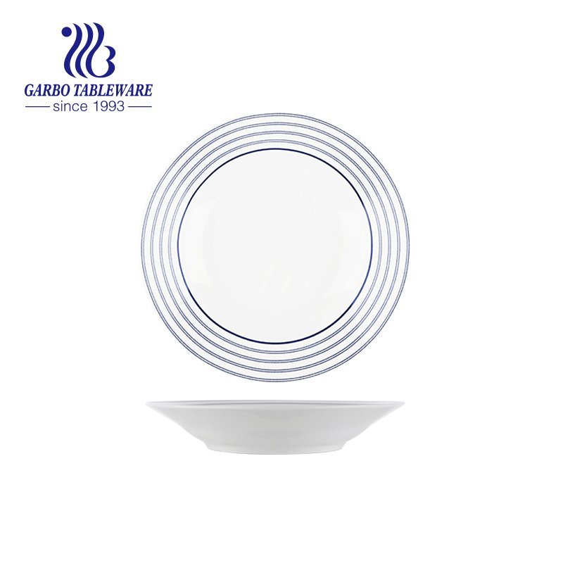 Wholesale custom tableware dish New Bone China 8inch deep dessert dish for dinning