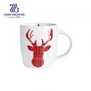 Animal antlers print cute and creative porcelian mug ceramic water cold drinks mugs set promotion gift cup