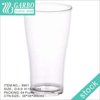 20oz classic shape transparent PC beer glass for restaurant