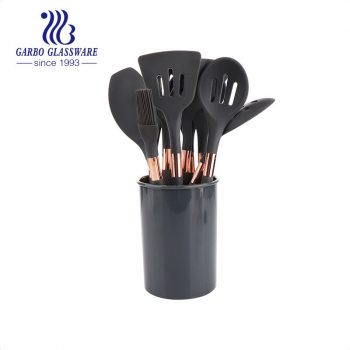 Black Color Silicone Heat-Resistant Non-Stick Kitchen Utensils Cooking Tools Set of 10pcs Turner, Whisk, Spoon,Brush,spatula, Ladle Slotted turner Tongs Pasta Fork and Free Onion Tool Silicone Kitchenware