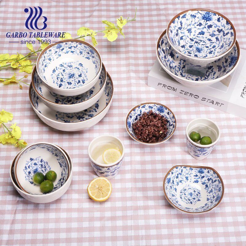 Food safe strong plastic dinnerware melamine plates set multifuctional for home daily or gifts